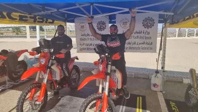 فريق الدراجات النارية المصري خلال فاعليات رالي حائل الدولي